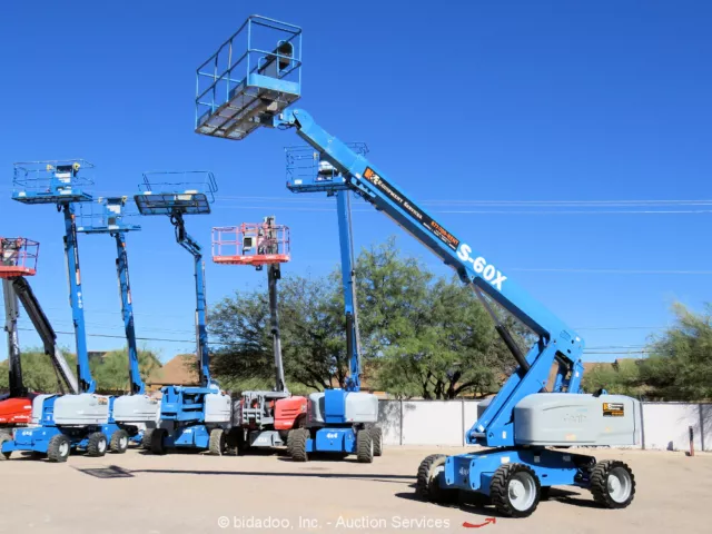2014 Genie S-60X 60' 4WD Diesel Telescopic Boom Man Lift Aerial Platform