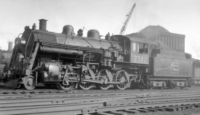 BM Boston & Maine Railroad locomotive, Engine No. 2382, 2-8-0 OLD TRAIN PHOTO