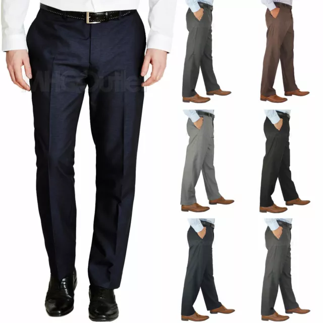 Mens Office Trousers Formal Smart Casual Work Trousers Business Dress Pants