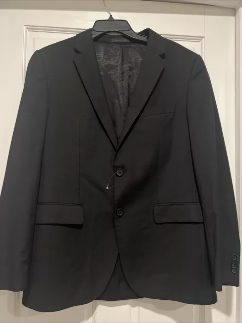 Hugo Boss Mens Blazer Sport Coat Two Button Jacket Suit Black Notch Size 40R NEW