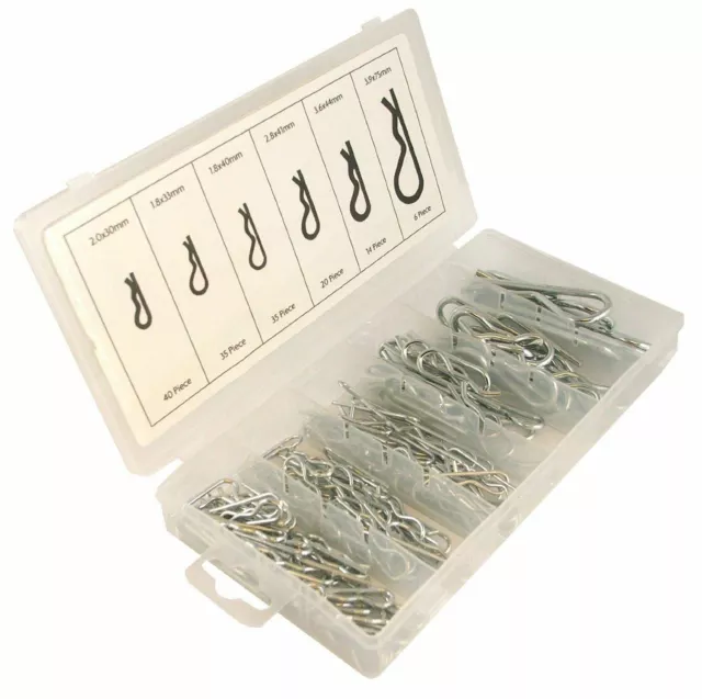 New 150pc Hair Pin Hitch R Clip Lynch Cotter Assortment 150pieces