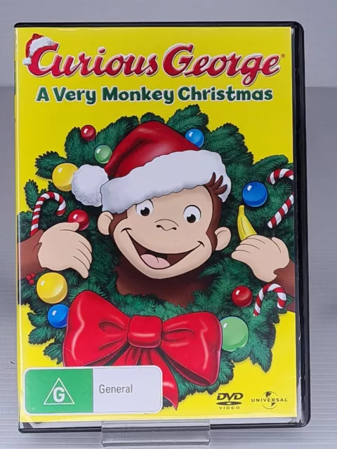 Curious George - A Very Monkey Christmas (DVD, 2009) kids children cartoon anima