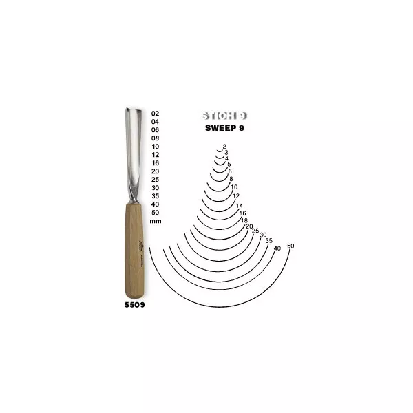 Sgorbia Stubai Serie 5509 Forgiata A Mano Forma Arrotondata