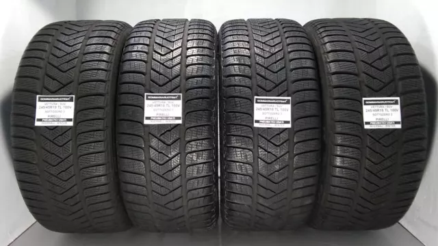 4 Pneumatici Usati 245/45R18 100V Sz3 Pirelli Gomme Invernali 70% 2021