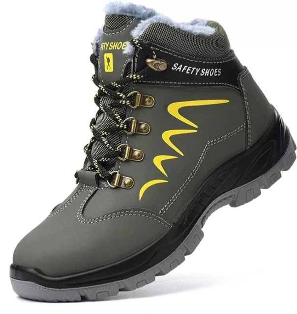 UNISEX LIGHTWEIGHT WATERPROOF Steel Toe Cap Safety Boots - Green - UK ...
