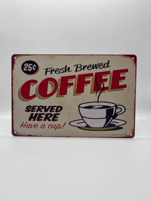 Blechschild Coffee 20x30cm Nostalgie Retro Reklame Vintage Deko Kaffe Geschenk