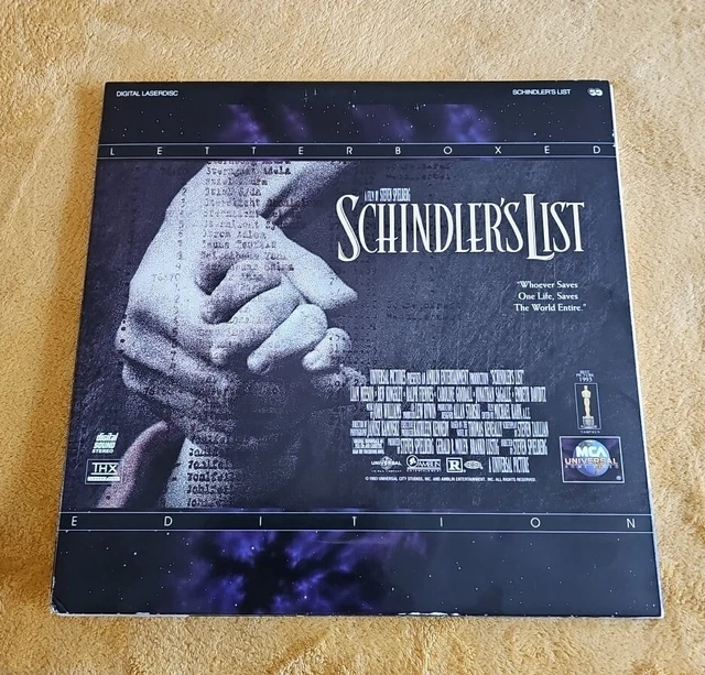 SCHINDLER'S LIST LASERDISC LD 1994 2Disc Letterbox Edition Steven