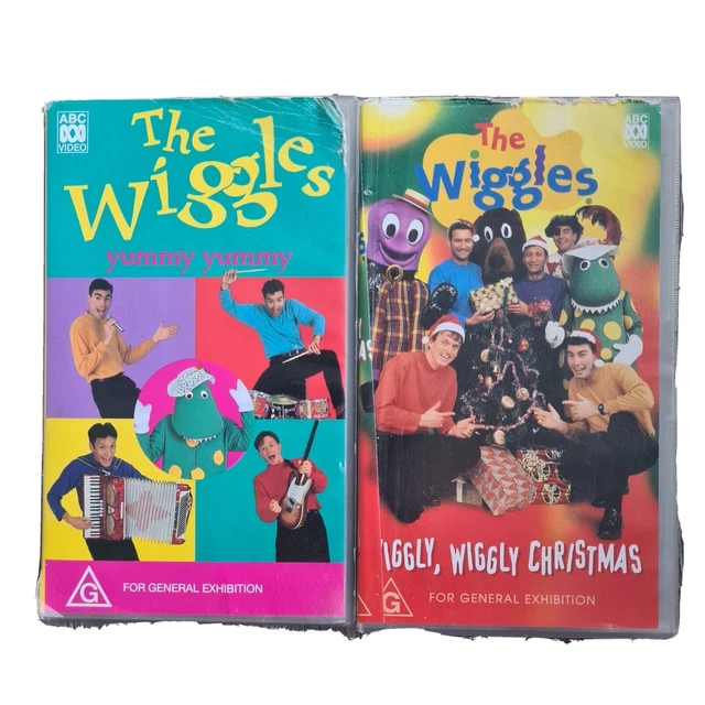 2 x The Wiggles Yummy Yummy & Wiggly Christmas ABC VHS Video Cassette Tape PAL