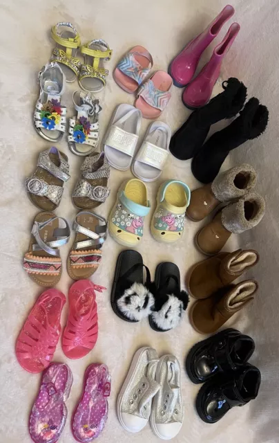 girls Huge 16x shoes sandals boots bundle size 4, 5, 6 infant size Summer