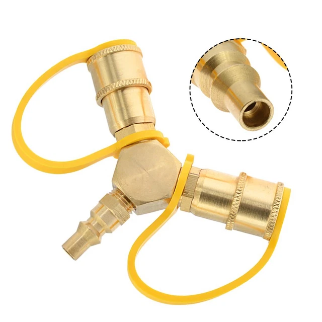 EASY INSTALLATION 14INCH Propane Hose Quick Connect Y Splitter Adapter