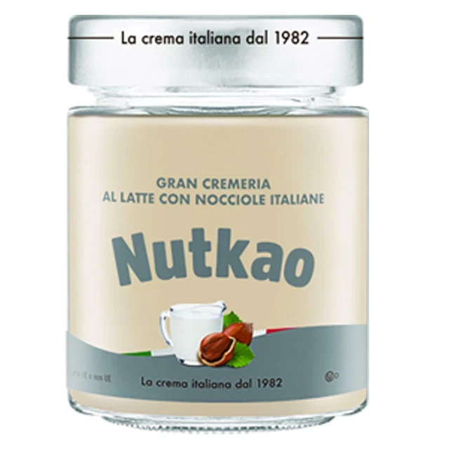 Nutkao Crema Spalmabile Latte e Nocciole 350gr Cioccolata Bianca