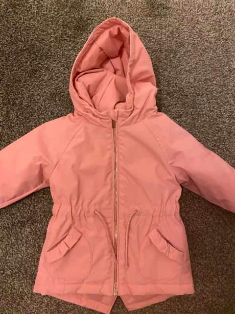 next pink baby girl coat 6-9 months