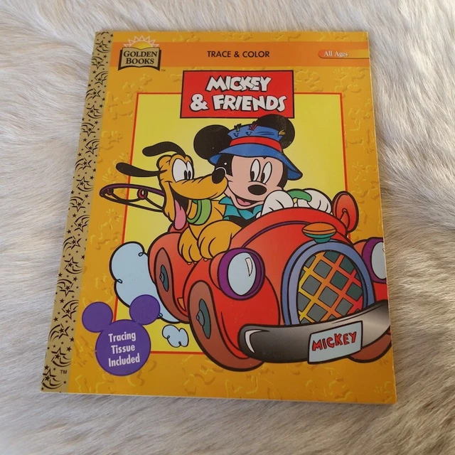 VTG MICKEY MOUSE Coloring Book Vtg PLUTO Colorng Book 1996 Vtg Trace