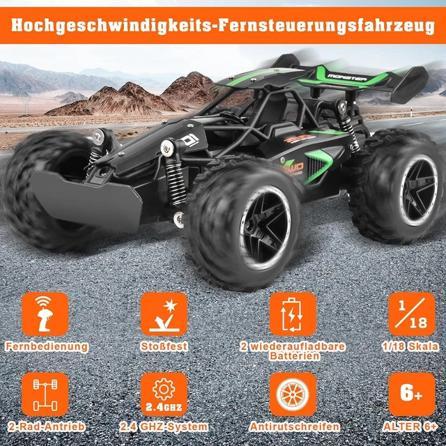 Remote Control Care Model FAST OFF ROAD Remote Control Car 20KM/H High Speed RC Monster Truck, 1: ...