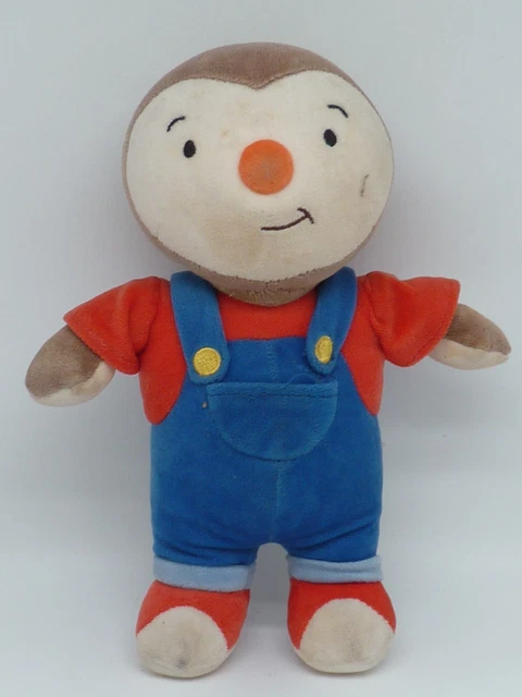 Ancienne peluche doudou chiffon clown blanc rouge pois