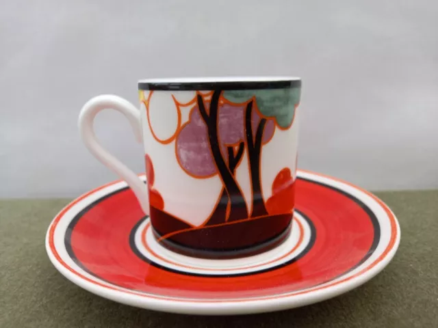 Clarice Cliff Cafe Chic Wedgwood Espesso Cup and Saucer Autumn