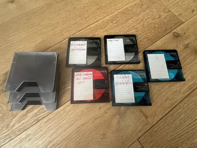 Paquete de mini discos lote de trabajo de 5 discos color Sony