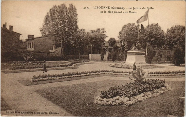 CPA LIBOURNE - Le Jardin du Poilu et le Monument to the Dead (140366)