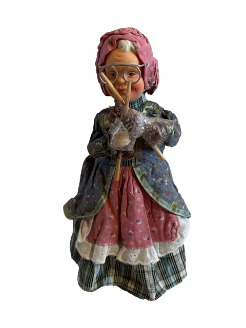 Ancienne poupée marotte JB LIMOGES en porcelaine, manche siflet