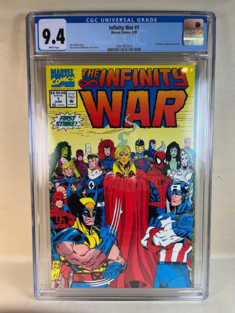 The Infinity War # 1 CGC 9.4 Jim Starlin 1992 Gatefold Cover NEWSSTAND