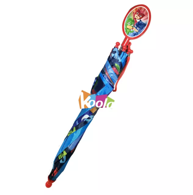 Licensed PJ Masks: Owlette Gekko Boys Umbrella Handle for kids 3