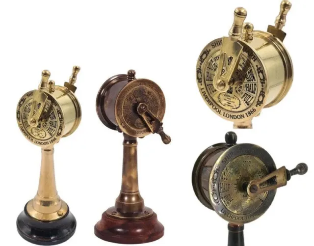 Set Of 2 Maritime Antique Brass Ship Engine Telegraph Collectible Decor 7 Inch M