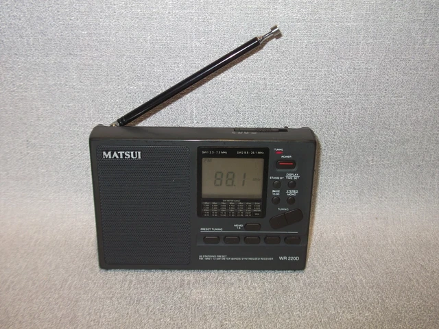 MATSUI WR220D PORTABLE 15 Band World Receiver Radio AM./FM./SW. PLL ...