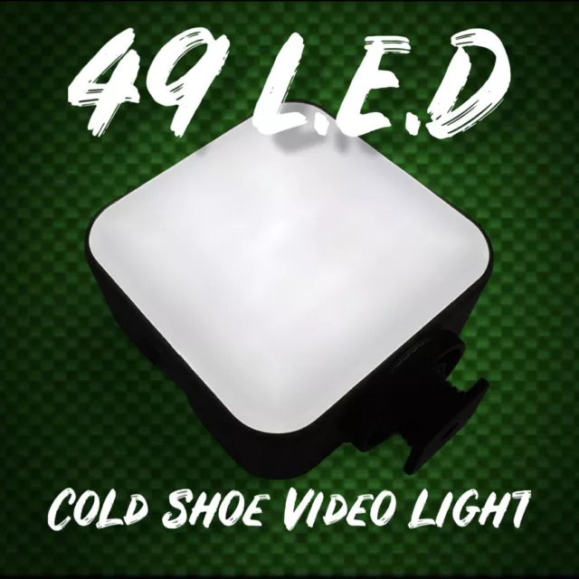 49 L.E.D Video Self Take Light.(COLD SHOE FITMENT ONLY) Carp Fishing Night Video