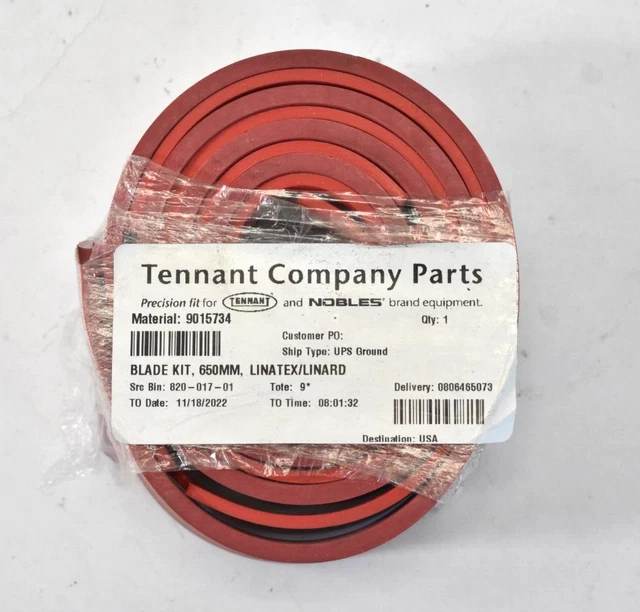 Tennant Blade Kit Red Linatex Linard 650mm 9015734 Precision Fit Squeegee