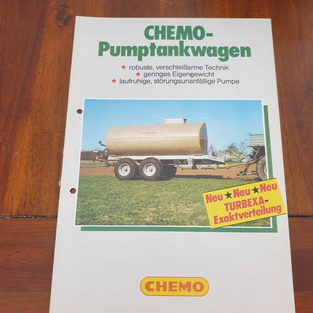 CHEMO Pumptankwagen Schlepper Traktor Prospekt Landmaschine k