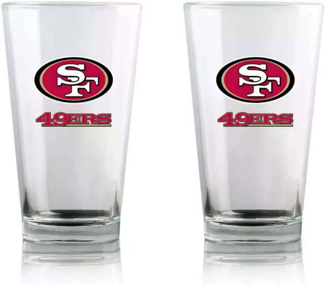 NFL San Francisco 49ers Glacier Bier Glas Pilsner 2er Set Bierglas Pint 475ml