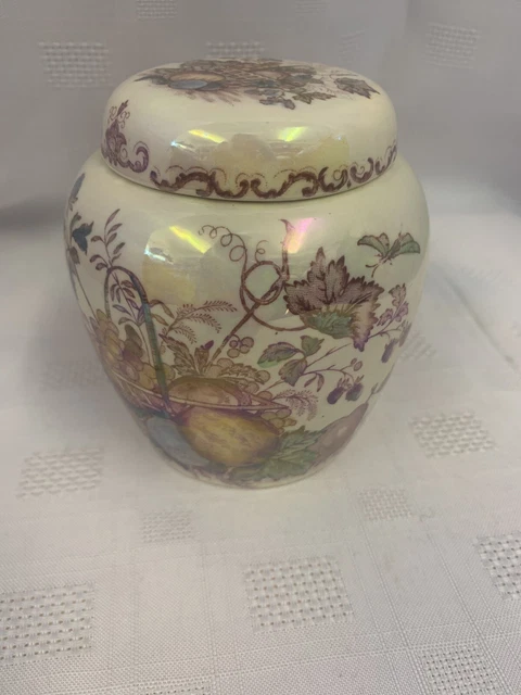 Masons Ironstone Ingwerglas ""Obstkorb"" Design Perlenware