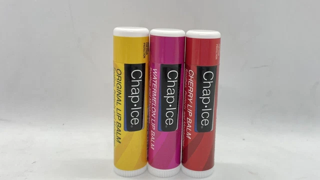 Chap-Ice Lip Balm 0.14 oz x3 Watermelon, original, Cherry