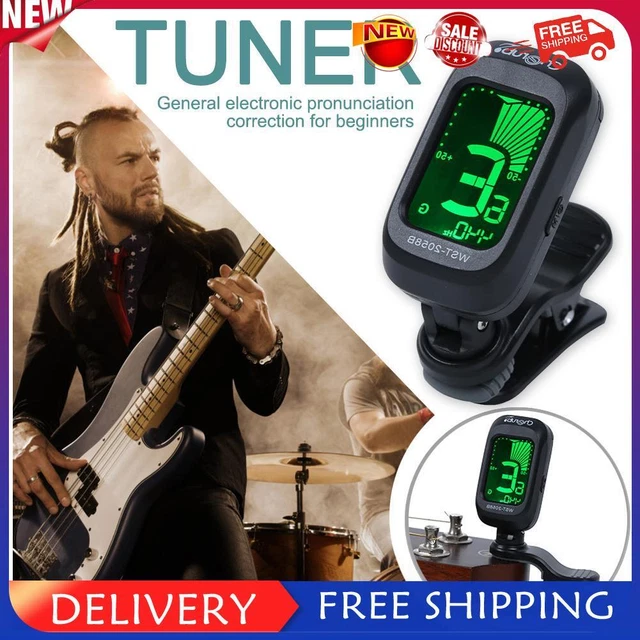Violin Ukulele Bass Clip-on LCD Display Tuning for Beginners Stringed Musical