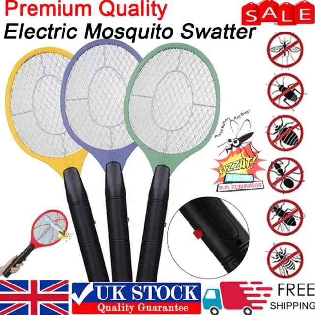 Electric Zapper Bug Fly Swatter Mosquito Insect Killer Wasp Trap Swat Racket Bat