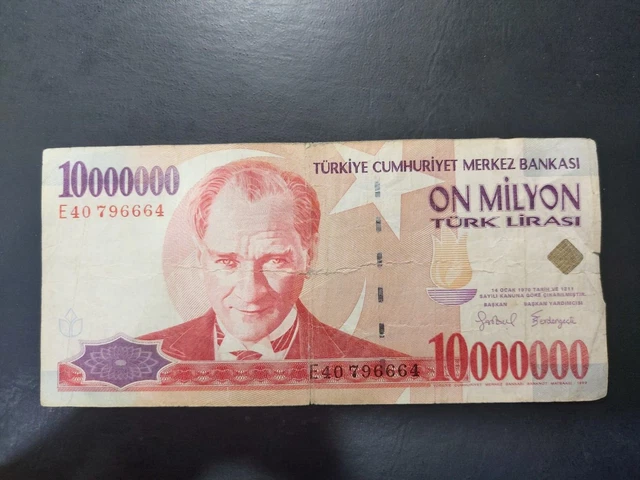 Turkey 10000000 Lira, 2000s, F