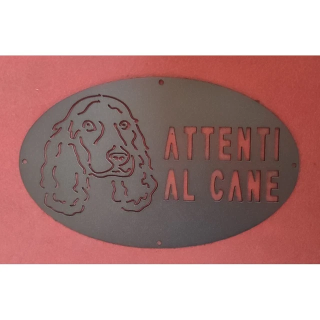 Cartello 'Attenti Al Cane' In Metallo - Targa 15x20 Cm Per Esterni, Personalizzabile - Foto 5