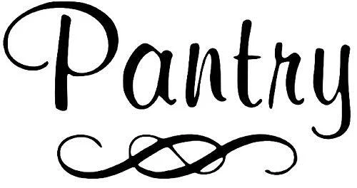 Pantry Sticker/Decal Vinyl Door Cabinet Cupboard Glass Pantry Label Organizer