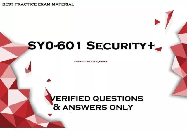 SY0-601 Security+ verified latest exam dumps Questions Answers
