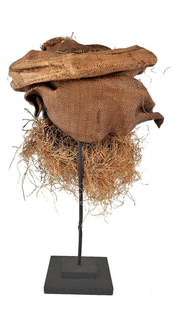 Kuba Goggle Eyed Mask Congo Raffia Wood African Art 3