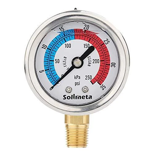 2" Dial Pool Filter Pressure Gauge Glycerine Filled Pressure Gauge Water Pres...