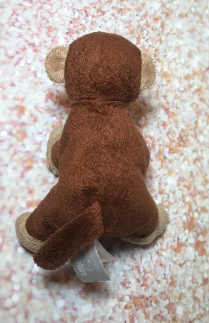 Animal Adventure Monkey Rattle Brown Stuffed Plush Soft Baby Toy 6” 3