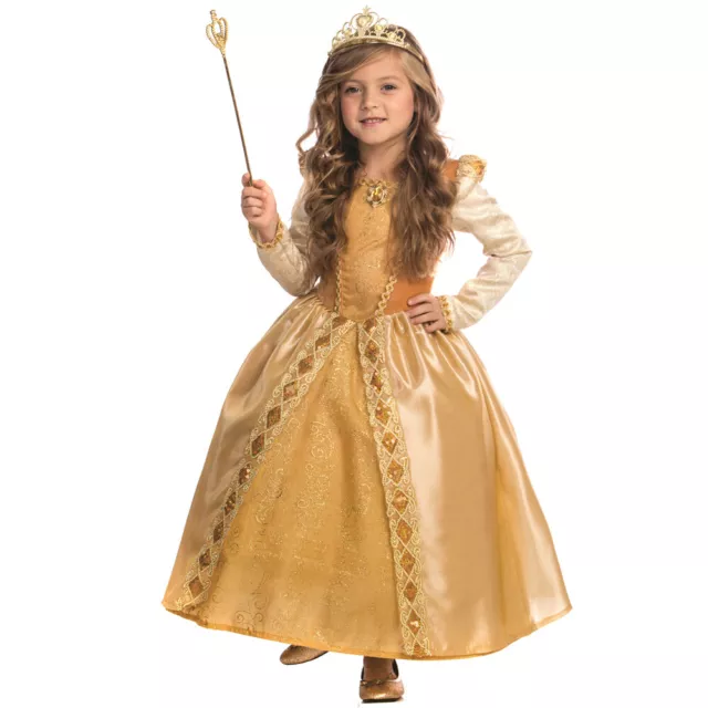 Vestiti America Maestoso Costume da Principessa d'Oro per Ragazze - Bellissimo Costume