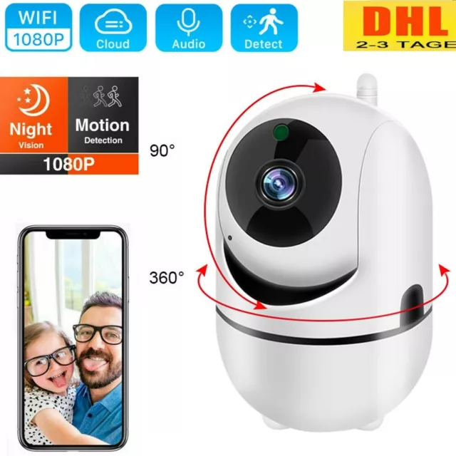 HD 1080P WIFI IP Kamera WLAN Webcam Überwachungskamera Nachtsicht Baby Camera DE