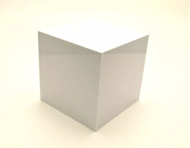 White Acrylic Perspex® Plastic Cube Display Stand 5 Sided Box Tray Retail Shop