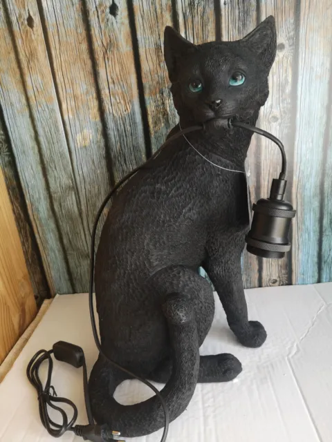 Tischleuchte "Chouchou" Katze, Katzenlampe schwarz Tisch Lampe Katzen Design