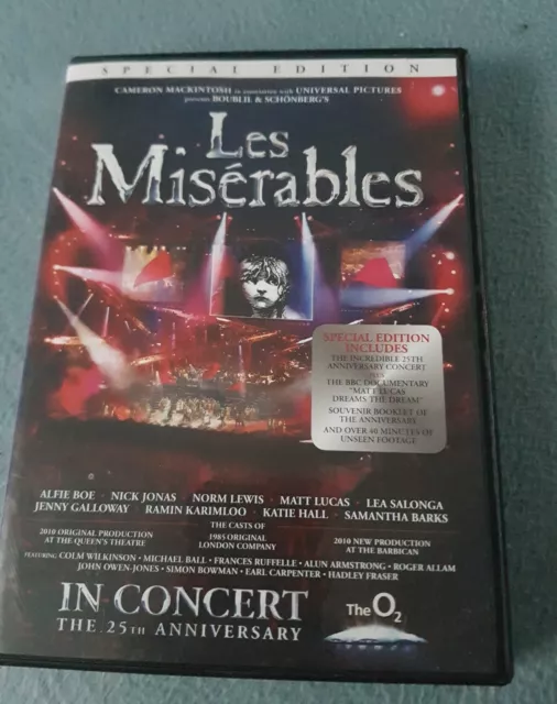 Les Misérables 25th Anniversary - Special Limited Edition DVD (2011) Alfie Boe