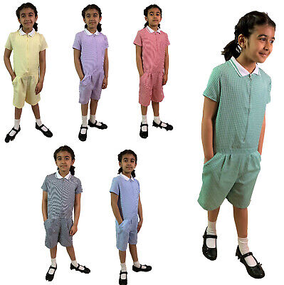 PLAYSUIT School Uniform Summer Gingham Girls School Dress. Ages from 3 - 12