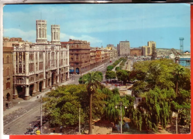 Cartolina  Cagliari  Citta'     Viaggiata 1970 Via Roma   Regalo