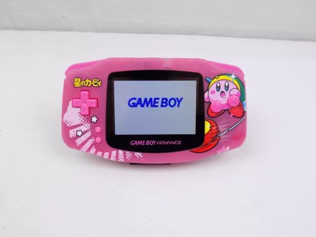 Game Boy Advance GBA Custom Kirby Shell IPS Screen Modded Handheld Console